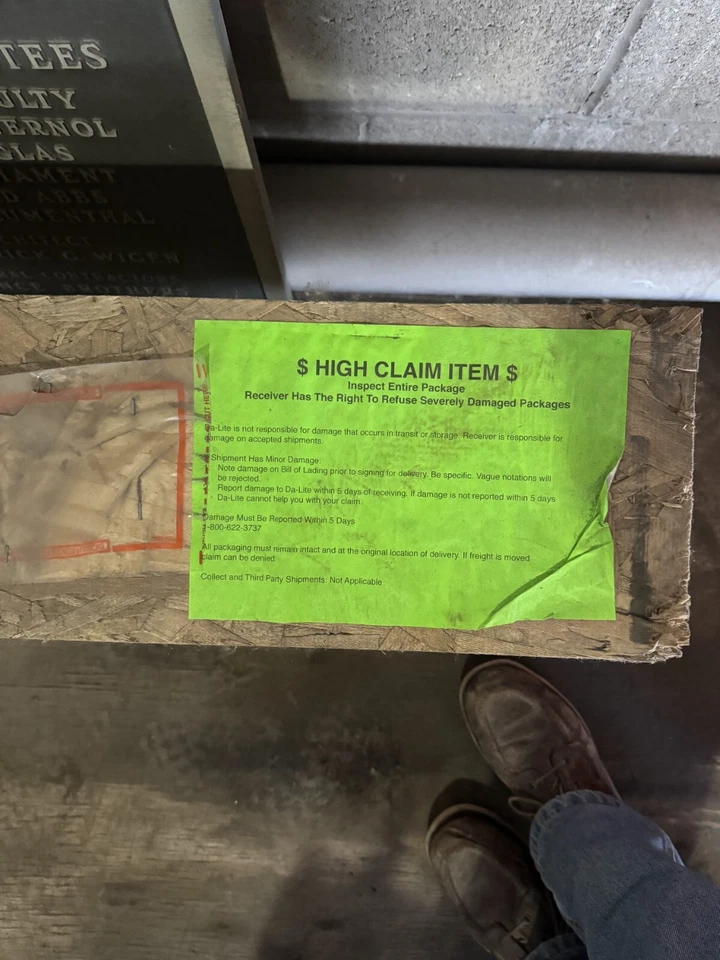 JUSTO A TIEMPO PARA EL SUPERBOWL Pantalla de Proyección Da-Lite SOLO MATERIAL Nuevo Foto 3 de 3