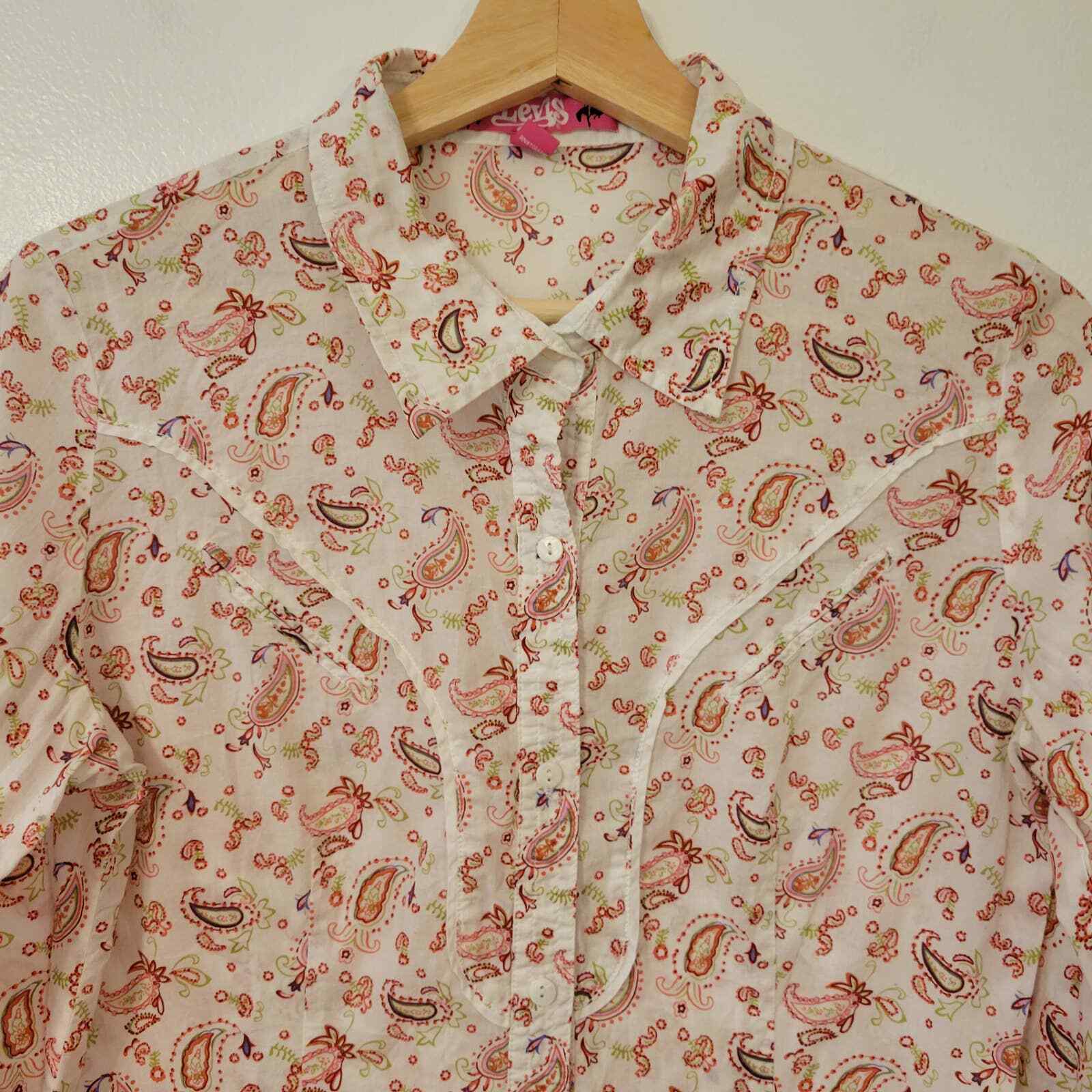 Levi's Western Button-Down Blouse M - image 2