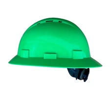 Green Full Brim Hard Hat with with Fas-trac Suspension