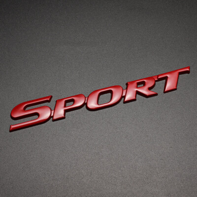 G.M 3D Alloy Hybrid Red Emblem Badge For Toyota Honda – Fender Trunk Lid 5.9 Inch