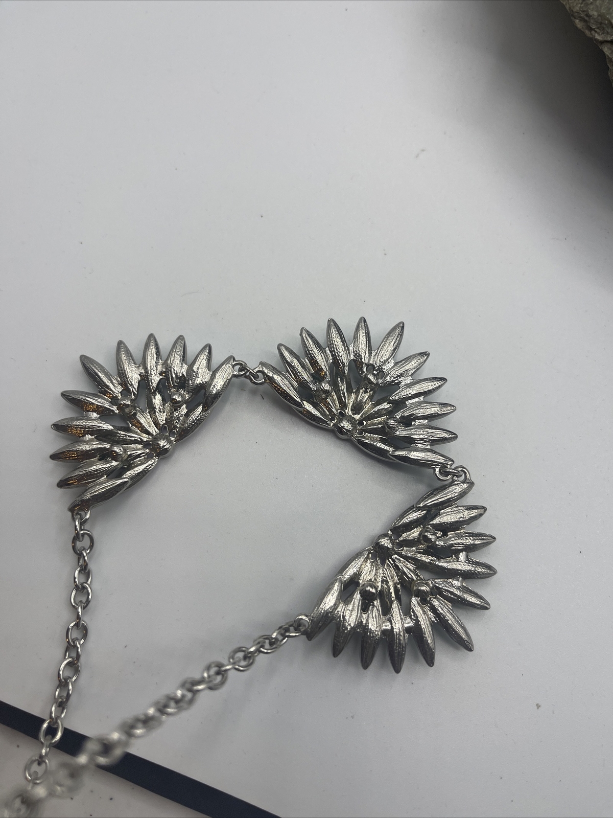 Bib Statement Necklace Multicolored Rhinestone Ch… - image 8