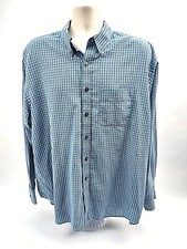 Van Heusen Mens button down Long sleeve Dress Shirt Size XL/XG Blue/white