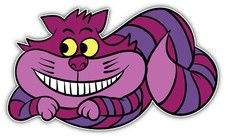 Cheshire Cat Alice In Wonderland Cartoon Sticker Bumper Decal - ''SIZES''