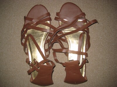 Damen Schuhe Riemen Sandalen braun H&M getragen Sammler 40