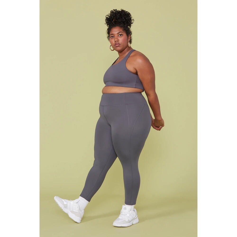 レッグウェア papier / Hope you like leggins/grey Sculpt Seamless Ribbed High Waisted Legging - Light Grey Marl – TALA