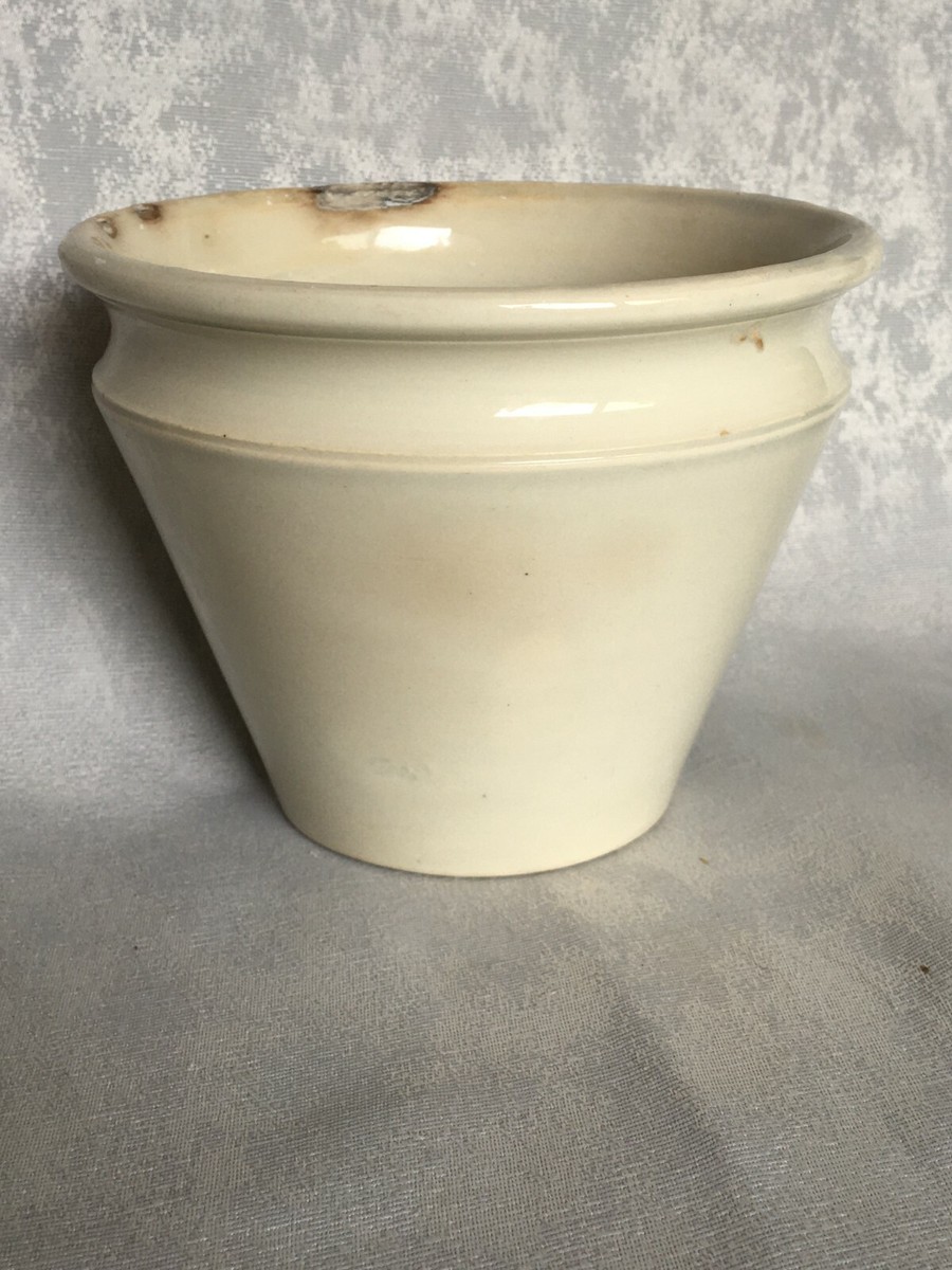 食器 creil et montereau / confiture pot Ancien pot a confiture conique porcelaine opaque Creil et
