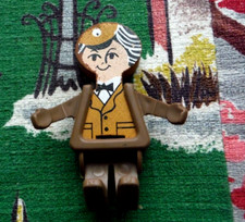 Vintage Brown wood and plastic pilot/driver toy