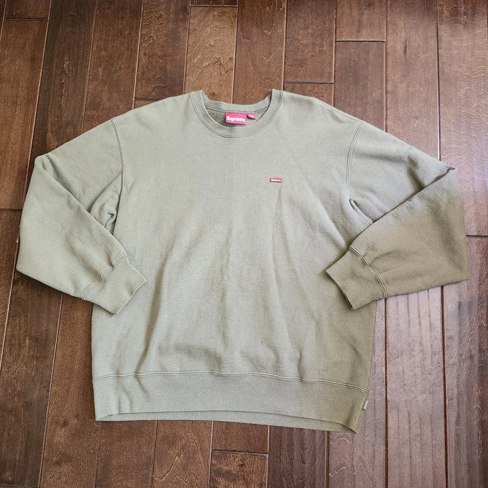 Sweat shirt homme SUPREME petite boîte logo cou vert taille   Large