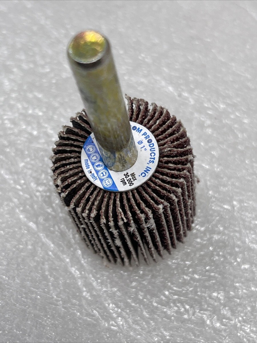 Flap Wheel Sander Forney 1-1/2 In. X 1/4 In. 60 Grit Shank Mounted Flap Sanding Wheel Flap Wheels