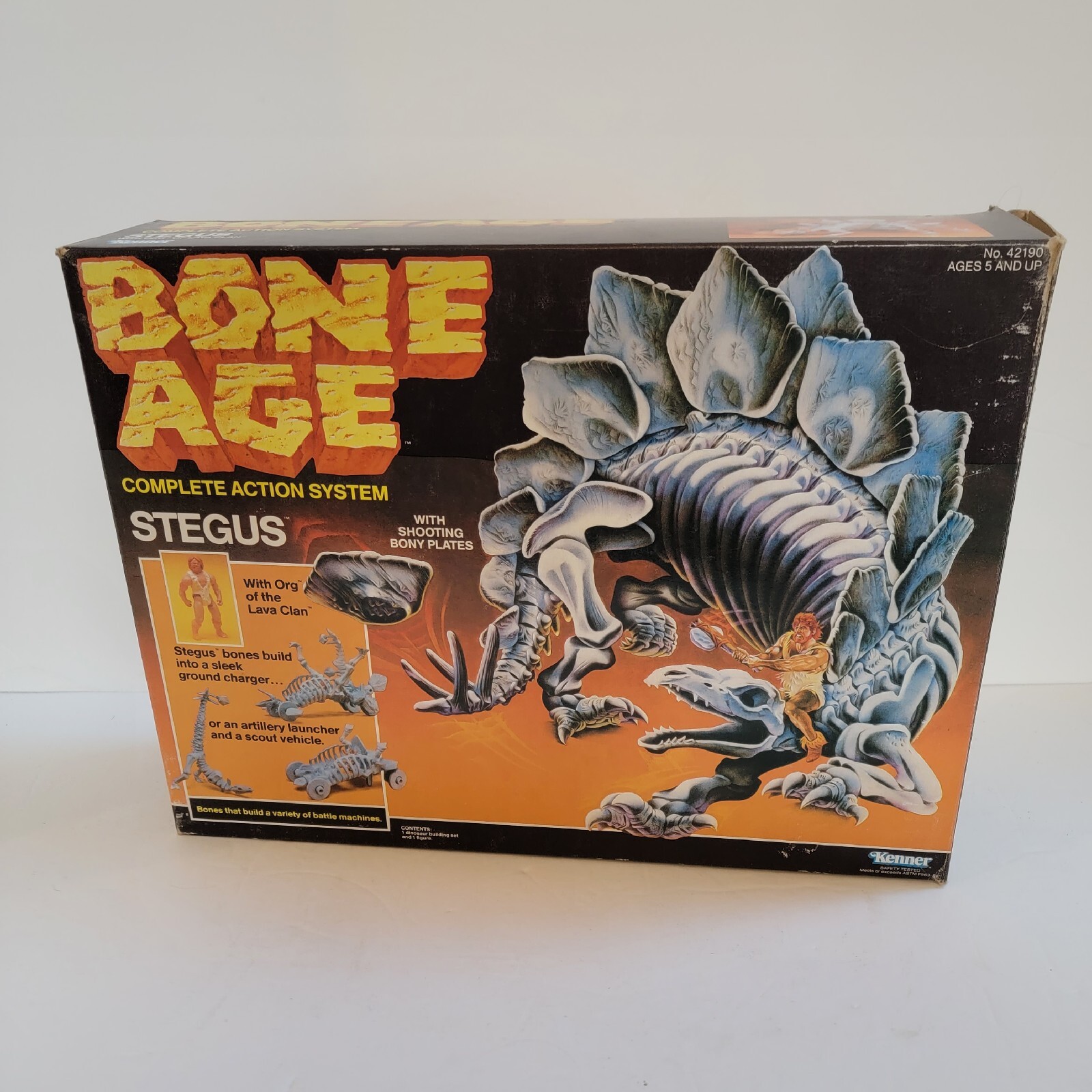 Vintage 1988 Bone Age Stegus Complete Stegosaurus Dinosaur Kenner