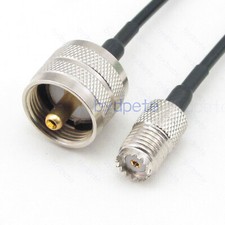 Mini UHF female to UHF male plug PL259 PL-259 RG174 cable Coaxial 50ohm pigtail