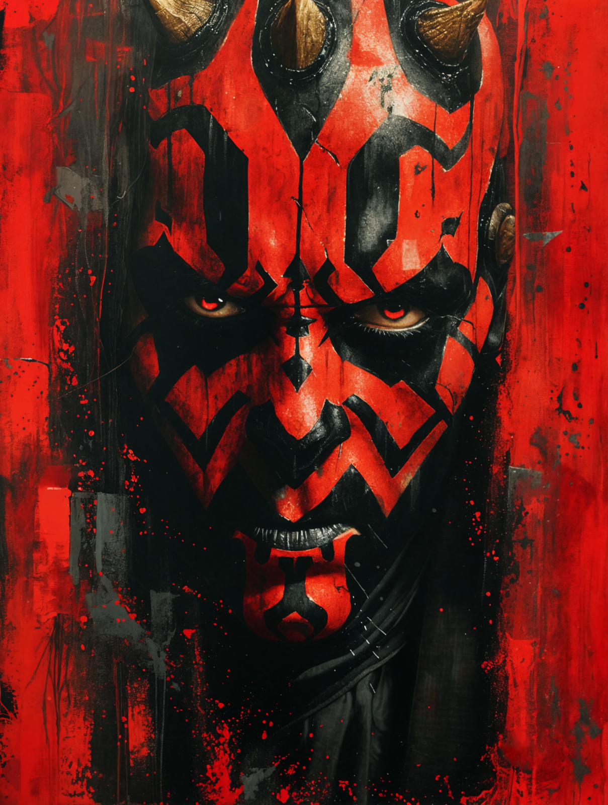 DARTH MAUL PAINTING Fine Art Print 13x19 Limited 1/30 Star Wars Sith