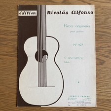 S Bacarisse Ballade guitar sheet music ed Nicolás Alfonso no. 107 Schott
