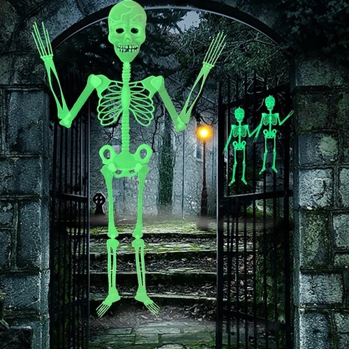 Luminous Skeleton Body Horror Halloween House Tricky Props Scary Outdoor Decor - Picture 13 of 17