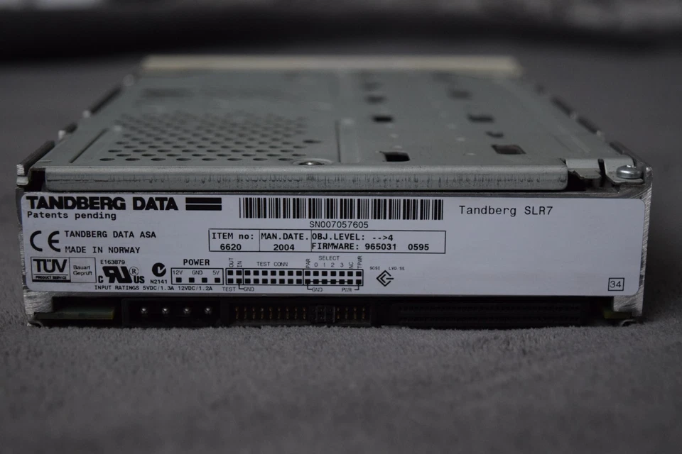Tandberg SLR7 20/40 GB Band Tape SCSI Laufwerk - Bild 3 von 4