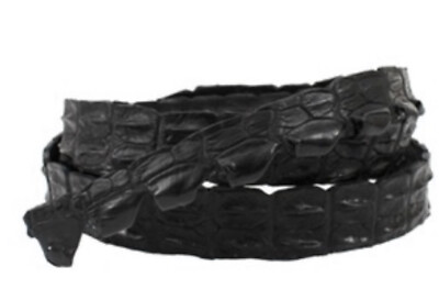 $2190 NEW Oscar de la Renta  ALLIGATOR CROCODILE Black Belt  BRAND NEW
