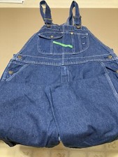 KEY Imperial Aristocrat Bib Overalls Mens 42 X 22 Dark Wash Denim Blue EUC