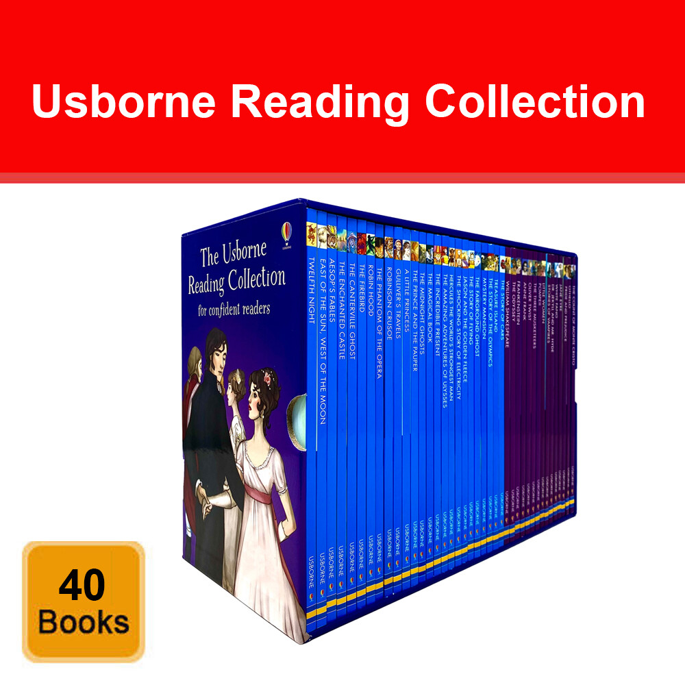 The Usborne Reading Collection for Confident Readers 40 Books Box Set NEW Pack