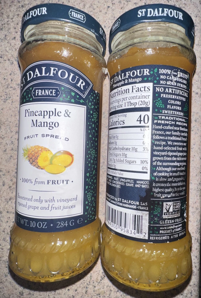 St. Dalfour Deluxe Piña y Mango Fruta Spread x2 Foto 2 de 4