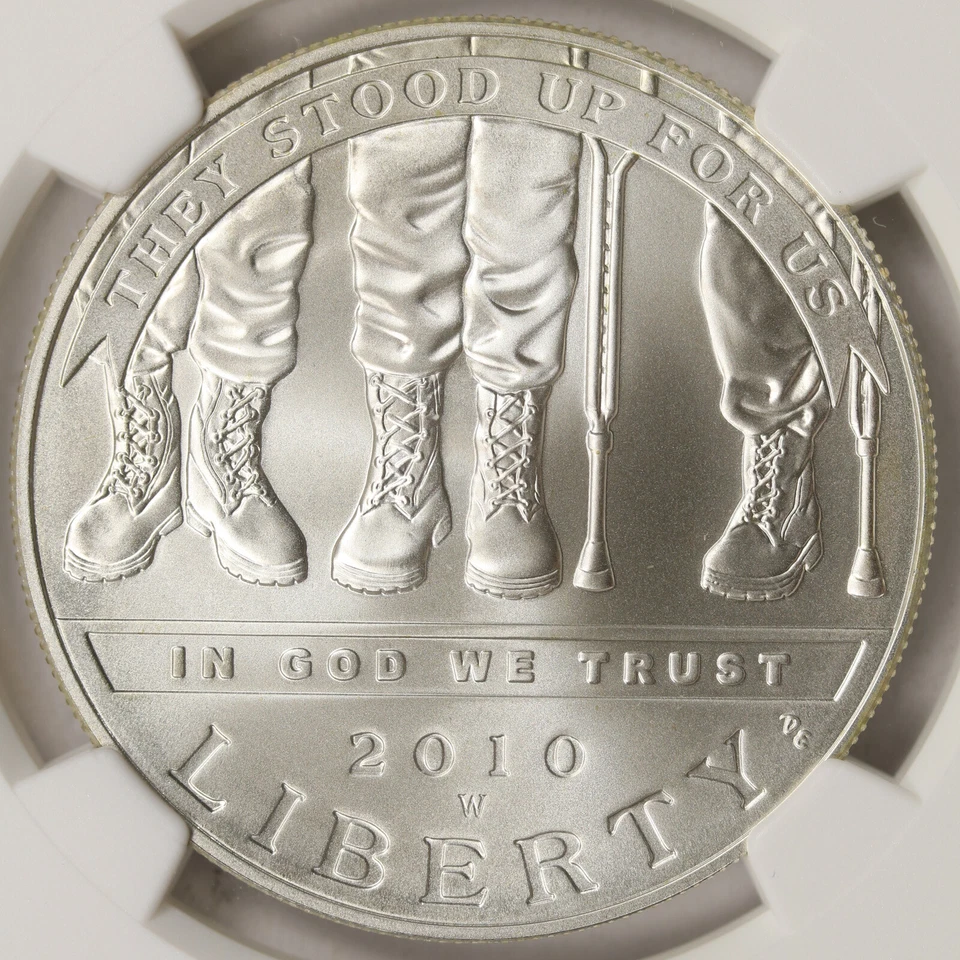 2010-W $1 Disabled Veterans Commemorative Silver Dollar NGC MS70 - Image 3 of 4