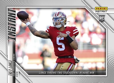 Trey Lance 2021 NFL Panini Instant Rookie Card 162 RC Wins 2nd Start 551 Printed