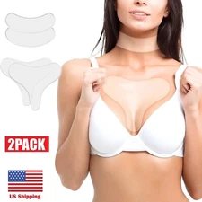 2PcsReusable Chest Patches Removing Silicone Anti-Wrinkle Skin Care Sticker USA