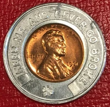 ENCASED COIN AU/UNC 1961 D LINCOLN CENT CEC ENGLER'S COINS EARLY OHIO-JAN802