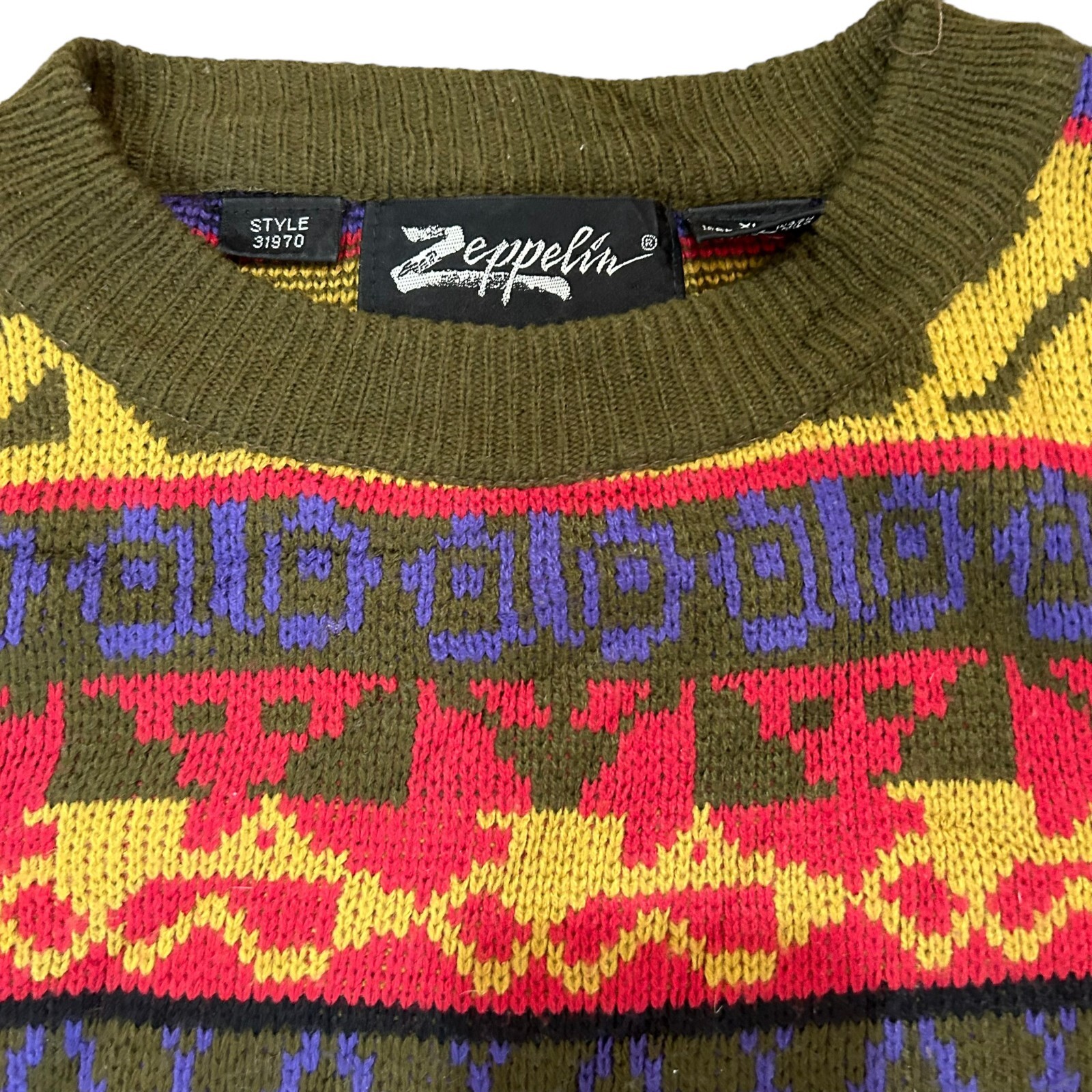 Zeppelin Men's Cosby Sweater Vintage Grandpa 80s Styl… Gem