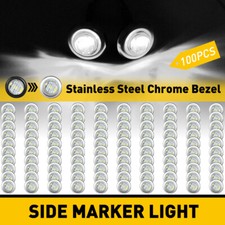 100pcs Side Marker Truck Trailer Lights Mini 3 Led Bullet Light Round 34 Eoa