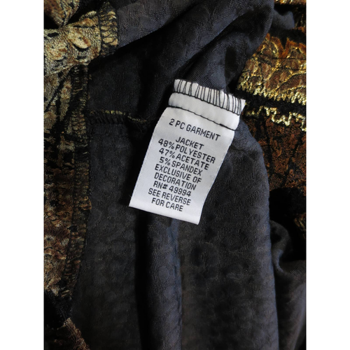 Vintage RM Richards Womens Jacket Medium Layered Look Animal Print Color Block - Picture 4 of 7