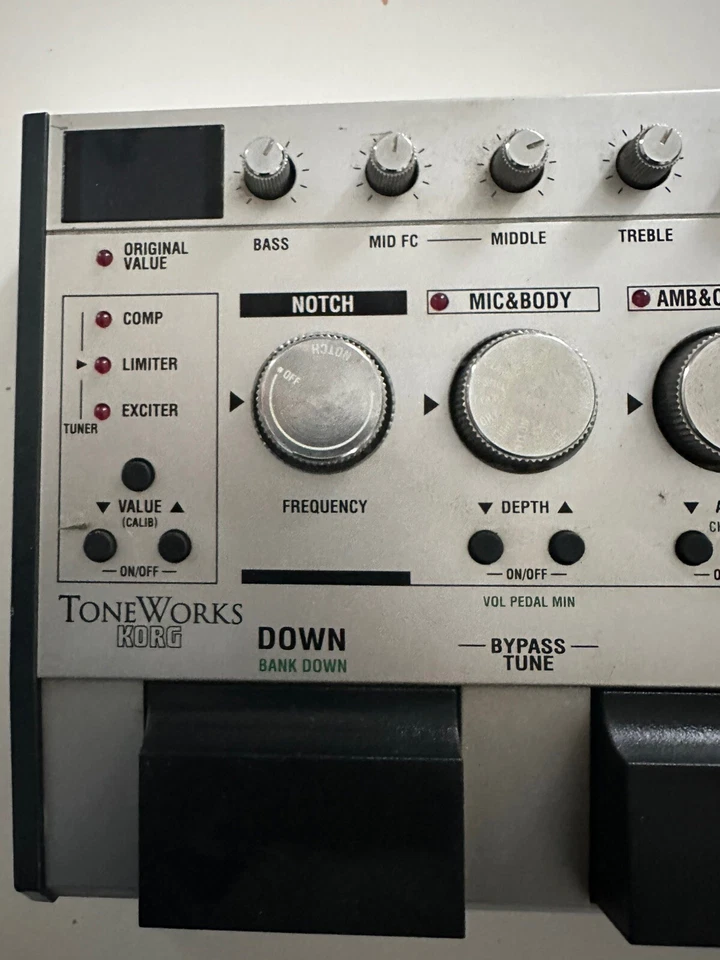 KORG AX10A Electric Acoustic Guitar Multi Effect Pedal Fonctionne Rare Toneworks - Photo 3/4