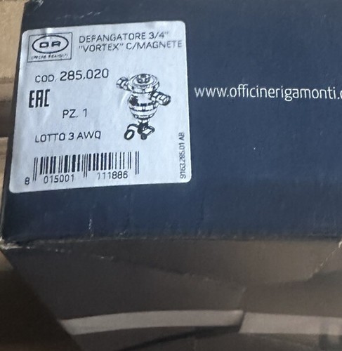 DEFANGATORE MAGNETICO VORTEX RIGAMONTI 3/4 COD. 285.020 - Foto 4 di 4