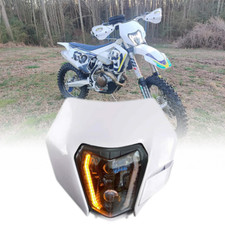 Máscara blanca de faros LED para SUZUKI DR200S DR650SE DRZ400SM DRZ400SM DRZ400SM