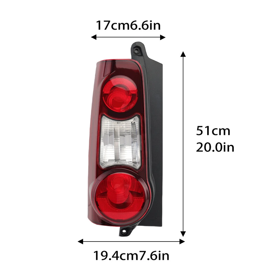 For Peugeot Partner MK2 2012-2019 Left Passenger Side Rear Tail Light Brake Lamp - Image 3 of 4