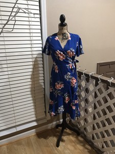 banana republic floral wrap dress