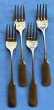 Set of FOUR WMF Cromargan Stainless Steel Pilgrim Salad Forks Germany