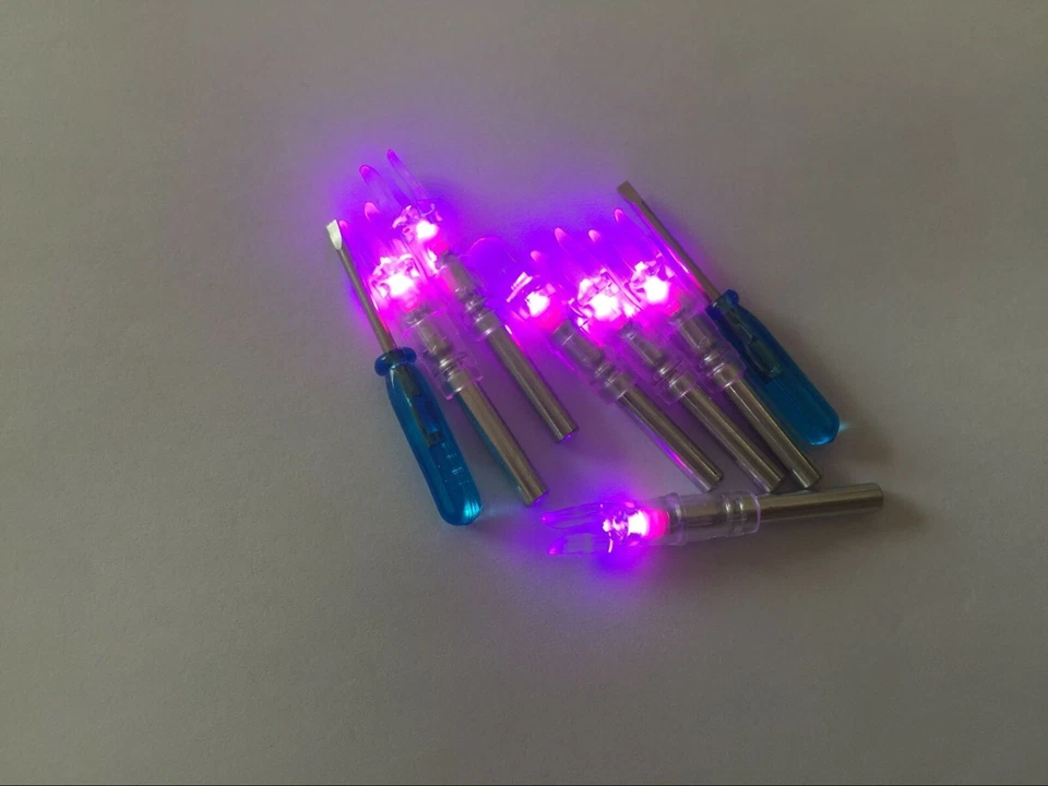 6PK Automatical Lighted Nocks for Inner Diameter 5.3mm X Size Arrow Nocks - Image 3 of 4