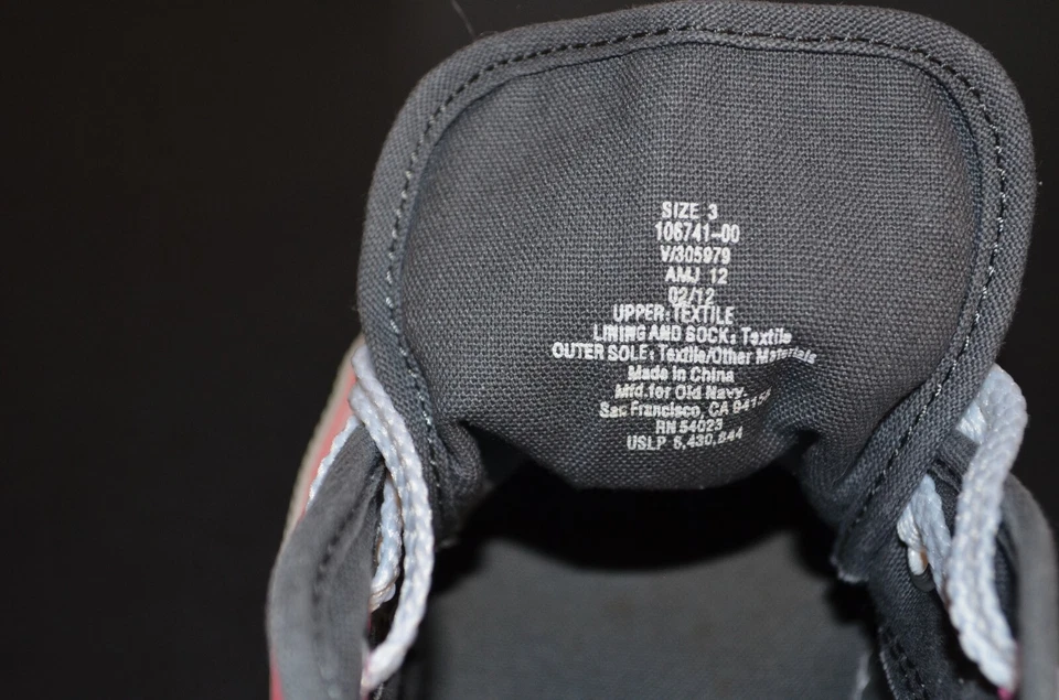 ZAPATOS ANTIGUOS AZUL MARINO PARA NIÑA Jóvenes Talla 3 Corazones Símbolo de la Paz Pájaros Sol Nubes Estrellas Rosa Foto 4 de 4