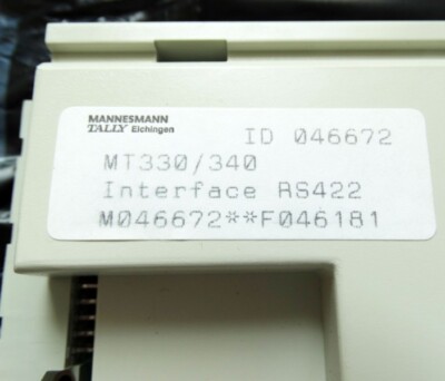 Mannesmann Tally MT330/340 Interface RS 422 ID:046672 -unused/OVP-