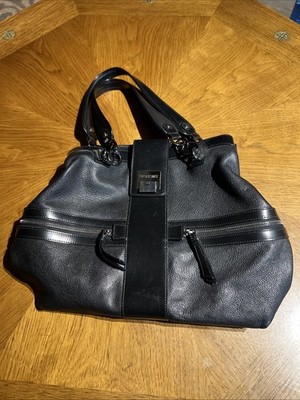 Auth Sportmax By Max Mara Black Leather Shoulder Women s Satchel Bag Italy