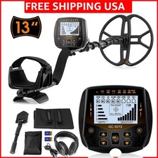 13" Metal Detector for Adults Professional, Double-D Waterproof Search Coil G...