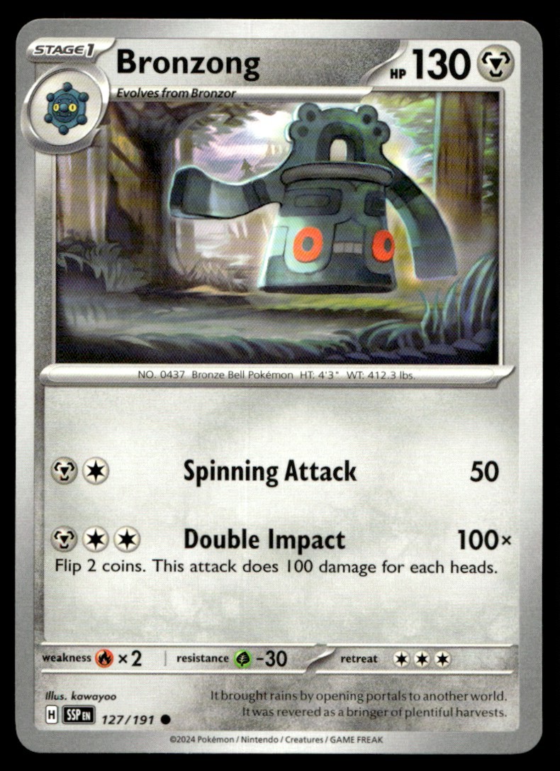 Bronzong 127/191 Common Surging Sparks Pokemon Lightly Played