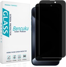 2PCS Privacy Screen Protector for iPhone 15 Pro Max 6.7 Inch Anti Spy Tempered G