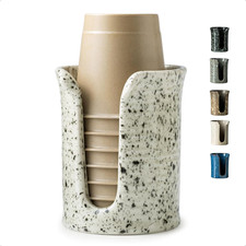Bathroom Cup Dispenser 3 OZ, Bathroom Cup Holder, Speckled White  Mouthwash Cup