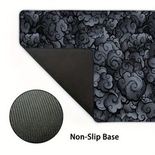 40 90cm1pc XXL Large Gaming Mouse Pad with Black Tribal Cloud Print - Non-Slip R