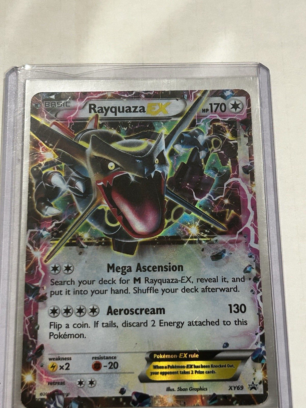 Pokémon Rayquaza EX XY69 Holo Basic English Card XY Set Nintendo Pokémon TCG