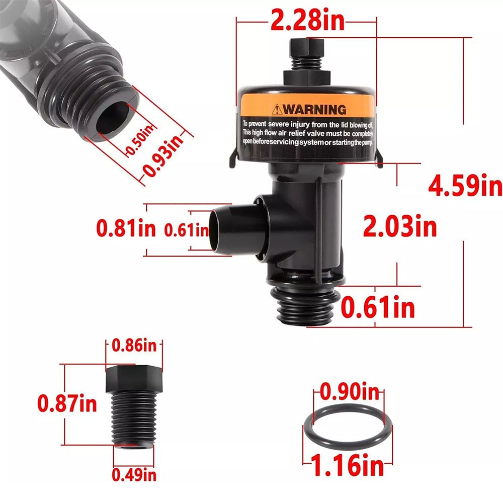 Pentair 98209800/98209803 High Flow Relief Valve Assembly for Pool Filters