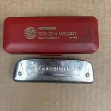 Hohner Golden Melody 542 Harmonica Key of A Made in Germany with Hard Case