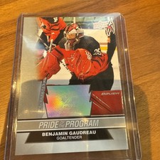 2023 UD Team Canada Juniors #79, BENJAMIN GAUDREAU Pride OTP Rookie Card