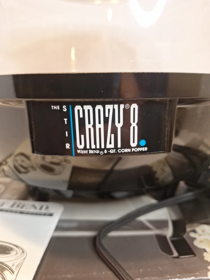West Bend Stir Crazy 8 Quart Electric Popcorn Popper 82308 8QT Excellent! - Image 2 of 4